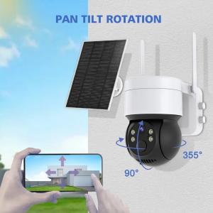 Outdoor Solar Panel Powered Wifi Smart 4mp Ptz Pir Cctv Ip Wireless Security Surveillance Solar Network Camera