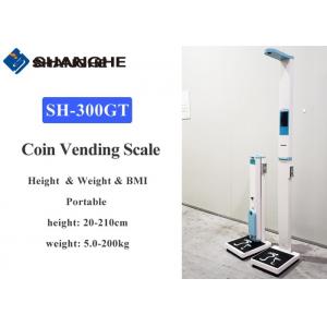 China Coin HD LCD Screen Digital Height Weight Scale With Hot Printer supplier