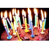 China Vertical Core Spiral Birthday Candles , Custom Birthday Cake Candles No Deformation on sale