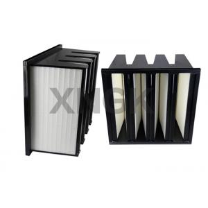 China Commercial / Industrial V Bank Filter For HVAC System Dove Tailed Neoprene Gasket supplier