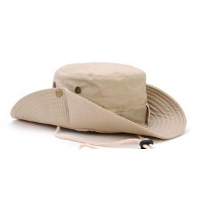 China 2018 hot sale nylon hat cowboy hat, Laddies beach summer hat Bucket hat with neck cord supplier