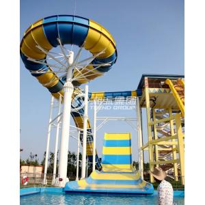 Giant Aqua Park Equipment Exciting Swimming Pool Fiberglass Waterslides For Adults