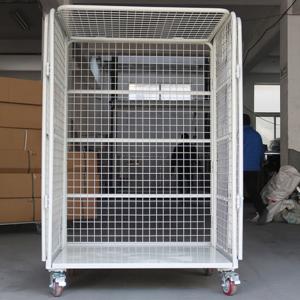 China Warehouse Collapsible Cart Trolley Load Bearing 500kg Zinc Plated Roll Cage Car Tool supplier