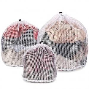China Delicate Underwear Net Mesh Laundry Bag Wash Protection Rope Seal Open Convenient supplier