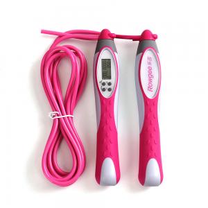 Anti Slip Handle  Weighted Jump Rope Neutral Gender Pink Speed Skipping Rope