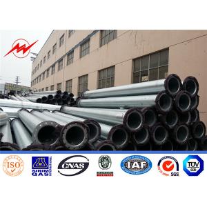 Q235 Electric Pole Steel Electric Power Poles with Cross Arm For Power Accessories