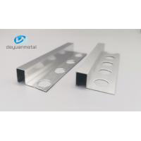 China Antierosion Chrome Square Edge Tile Trim 10mm Tempered T6 Alu6063 Material on sale