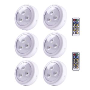 China 6 Pack 55L Battery Operated Led Puck Lights Wireless Under Counter Lighting With Remote supplier