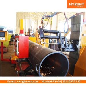 China Beveling CNC Pipe Plasma Cutting Machine With Touch Screen Panel wholesale