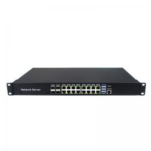 1U rackmount  Intel® B365 16 Gigabit LAN 4 Gigabit  fiber optical SFP firewall PC appliance