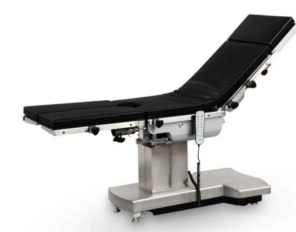 German System Black Medical Examination Bed With Foot Control 350mm Sliding