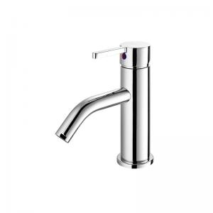 China Brass Basin Faucet Polished Single Hole Washroom Mixer Tap Single Handle Bathroom Sink Faucets supplier