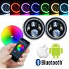 China 7 Inch Round RGB LED Headlights Bluetooth Phone APP Control High Low Beam wholesale