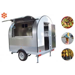 Electric Fast Food Trailer Mobile Catering Truck 1300kg Weight 1 Year Warranty