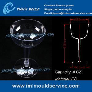 China PS 4oz disposable plastic goblets party glasses and cup mold/PS plastic goblet cups mould supplier