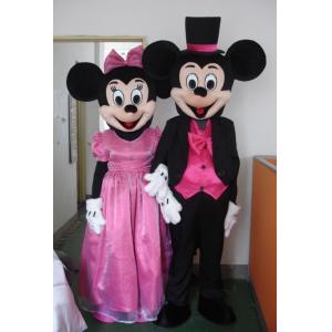 China Disney wedding mickey minnie mouse mascot costumes with little cool fan for hot weather wholesale