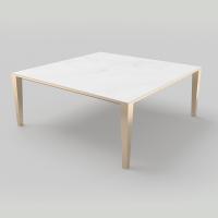 China Square Aluminium Home Furniture Center White Marble Tea Table 180mm Height on sale
