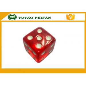 China Transparent 19mm Acrylic Custom Six Sided Dice With Straight Corner supplier