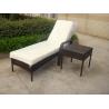 Outdoor Pool side Sun Lounge Daybed Set Poly Rattan Furniture Cushion Cover