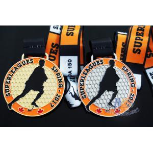 China medalhas feitas sob encomenda dos esportes 10k com esmalte macio a fita sublimada para o racking do basebol do hóquei de Canadá supplier