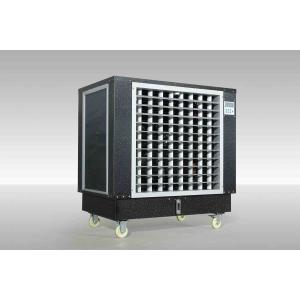 0.37kw Mobile Evaporative Cooler 120L Black Stainless Steel Air Cooler For Workshop