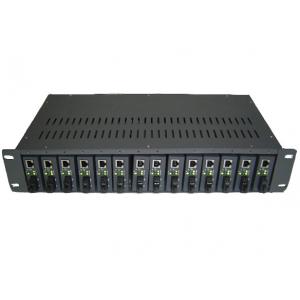 14 port Manageable Rack Mount Optical Fiber Media Converter , 19 inch