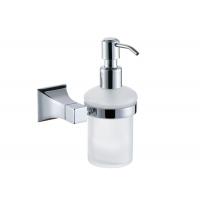 China Bathroom Accessory Wall Mounted Soap Dispenser With Brass Pump PP Bottle Chrome on sale