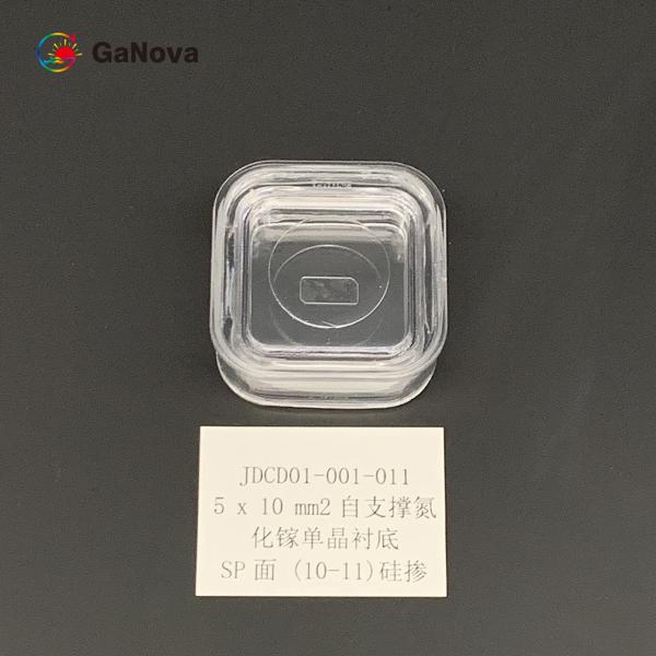 5x10mm2 SP-Face 10-11 Un-Doped N-Type Free-Standing GaN Single Crystal Substrate with TTV ≤ 10µm Resistivity 0.05 Ω·cm