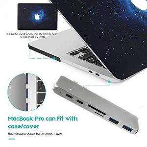 China 7 in 1 Aluminum Dual USB C Multi function hub, Double USB Type C Ports HUB For Macbook supplier