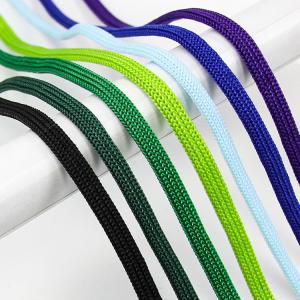 China Tent Reflective Braided Rope Leash Dog Lead Colorful Round Draw Cords Hoodie String Rope 10mm supplier