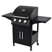 China Indoor and Outdoor Multi-Stage Regulation 3 Burner Black Commercial Gas Bbq Grill Machine on sale