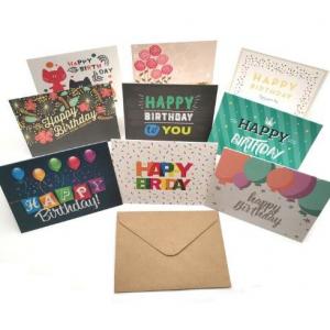 China Happy Birthday Paper Greeting Card Envelope Sets Recyclable With Offset Printing supplier