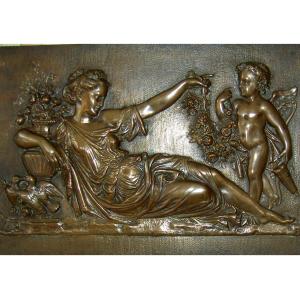 China Mother With Angel Wall Art Bronze Relief Casting Surface Finish WS-C485 wholesale