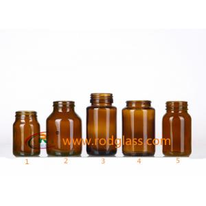 China 60ml,75ml,100ml,125ml  amber glass bottle  wide mouth supplier