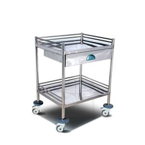 China Stainless steel medical trolley single-layer trolley hospital trolley supplier
