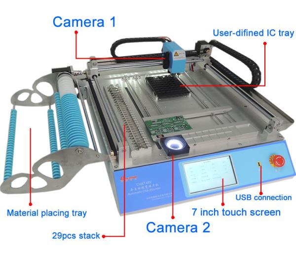 CHMT 48V Benchtop SMT Pick And Place Machine SMT Assembly Equipment Vision +