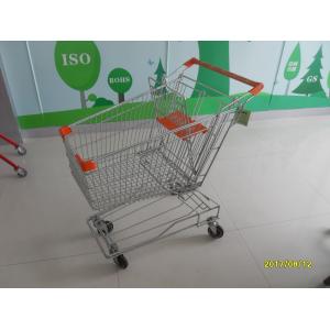 China 100L Wire Shopping Trolley / Wire Mesh Supermarket Shopping Trolley with CE SGS supplier