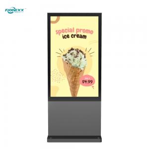 China 75Inch Gray Android Outdoor Digital Signage Totem Sleek Bezel supplier