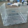 China Heavy Duty Collapsible Wire Mesh Cages Foldable Structure With Caster Wheels wholesale