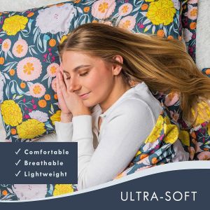 China Super Soft Wrinkle Resistant Bedding Set, Premium Floral Printed Bed Sheets Set wholesale