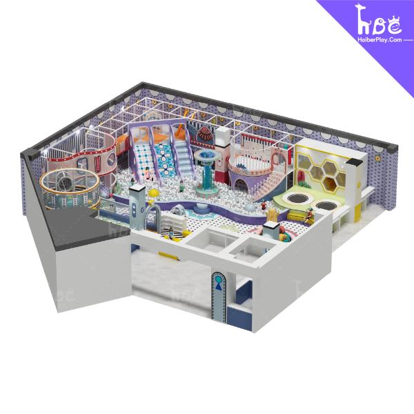 Equipo de juegos interior personalizado para niños con foso de bolas