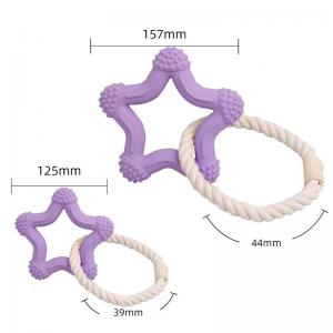 Pet Puzzle  Toy Factory Pentacle Cotton Rope Interactive Chew Molar Teeth Cleaning Rubber Toys