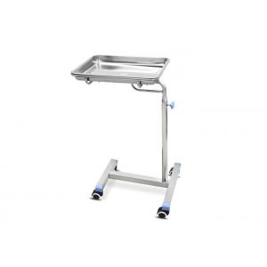 China Medical Trolley Stainless Steel Mayo Table With Height Adjustment supplier