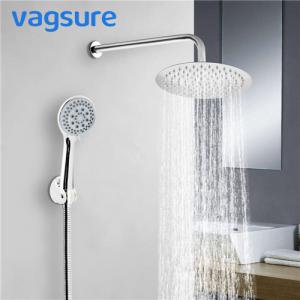 Chrome Polished Handheld / Ceiling Mounted Rain Shower Head With 146CM Shower Hose