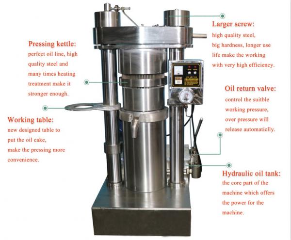 High Pressure Industrial Oil Press Machine Large Capacity With Solid Piston