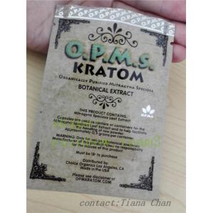 Aluminum foil stand up pouch for enhanced kratom powder extracted from kratom