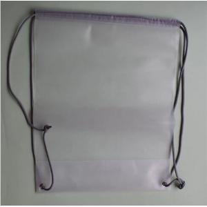 0.08mm Frosted CPE Drawstring Double Shoulder Backpack Plastic Drawstring Bags For Clothing