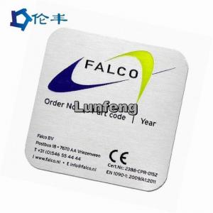 China Aluminum Small Metal Name Plates Logo Square 3M Adhesive supplier