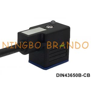 DIN43650 Form B IP67 Molded Cable Solenoid Coil Connector With LED