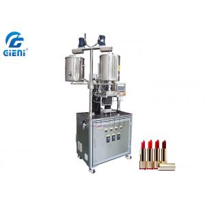 SUS304 Semi Automatic 6 Nozzles Lipstick Filling Machine Double Tank